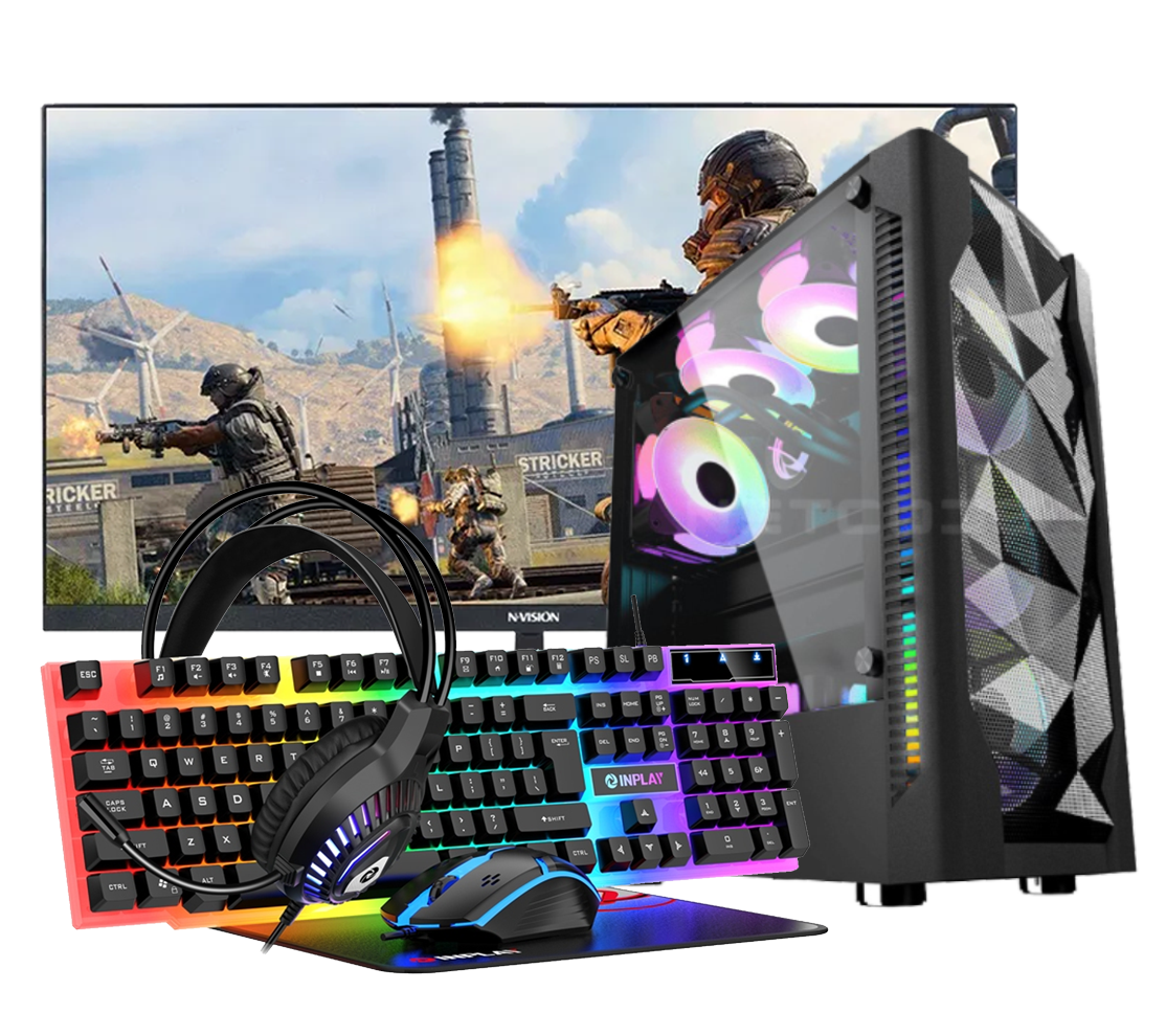 ULTRA BLACK PC Edition gaming PC bundle with RGB tower, monitor and INPLAY peripherals